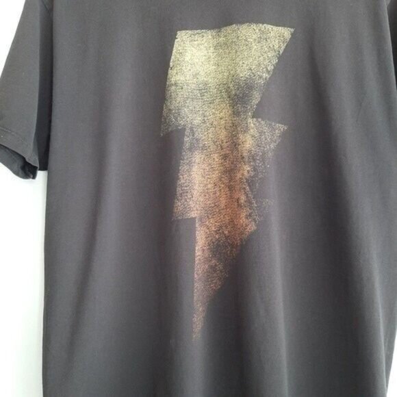 DC Comics Black Adam Lightning Bolt Black T-shirt Men's Sz L Flawed - Picture 3 of 7